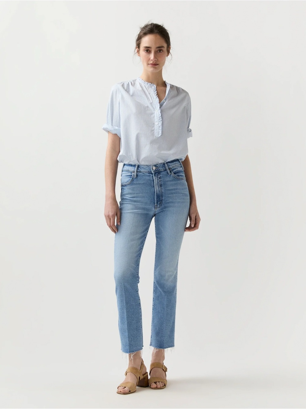 MOTHER Denim Superior The Hustler Ankle Fray Jean in
Sow Surreal 28 29